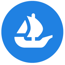 Opensea NFT Marketplace Icon Logo for Digital Collectibles & Cryptocurrency